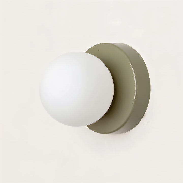 Skanto | PearlPop Wall Lamp – White Glass Orb LED Wall Lamp for Modern Interiors