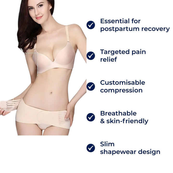 Postpartum Recovery Support – Pustende Stoff – Lindre Becken- og Ryggsmerter for Nybakte Mødre Skanto