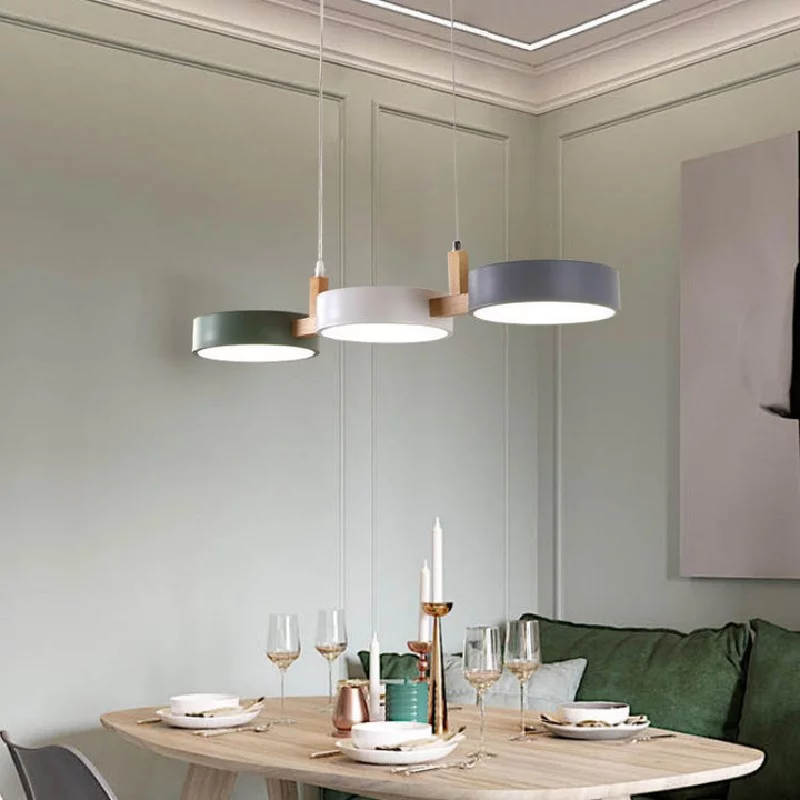 Nordic Multi-Light Cylinder Pendant Ceiling Light for Dining Room | Skanto