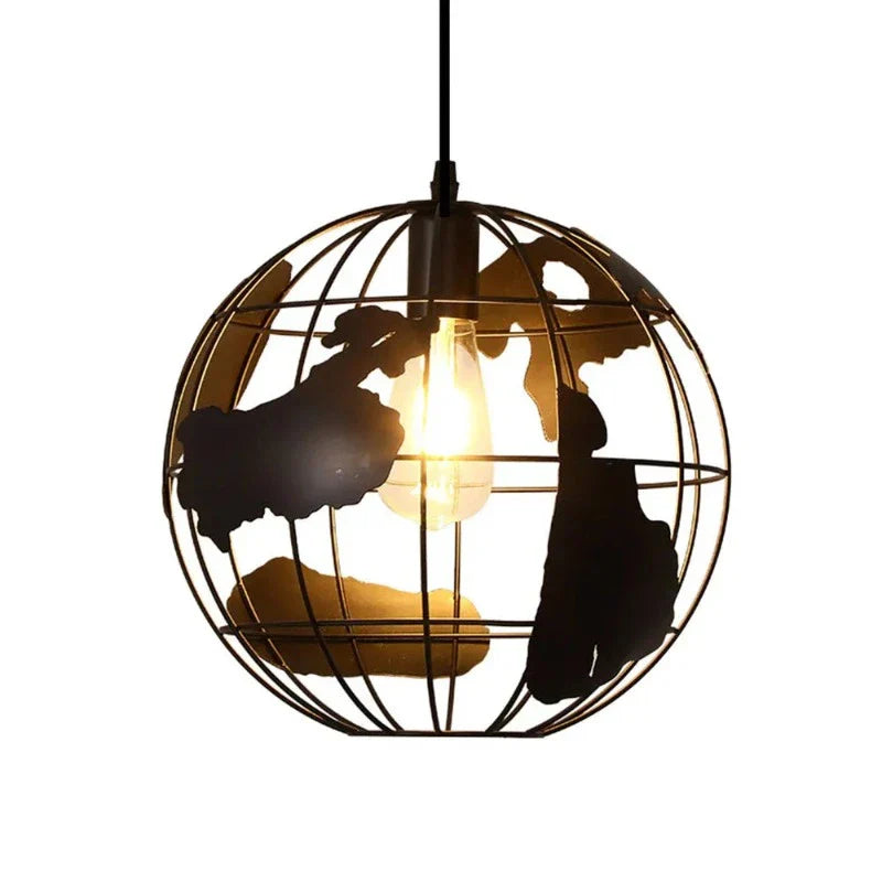 Kreative Erde Chandelier Pendellampe – Industrielt Retro Design laget av Metall | Skanto