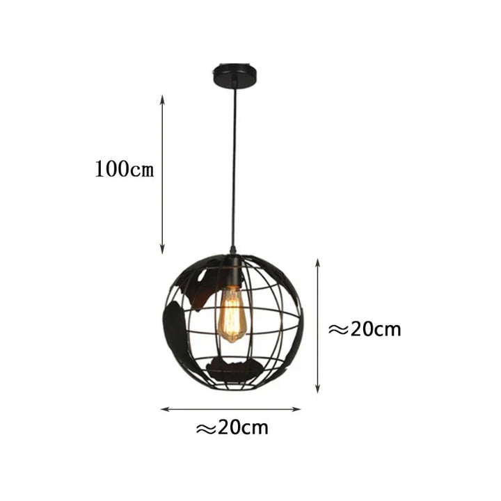 Kreative Erde Chandelier Pendellampe – Industrielt Retro Design laget av Metall | Skanto