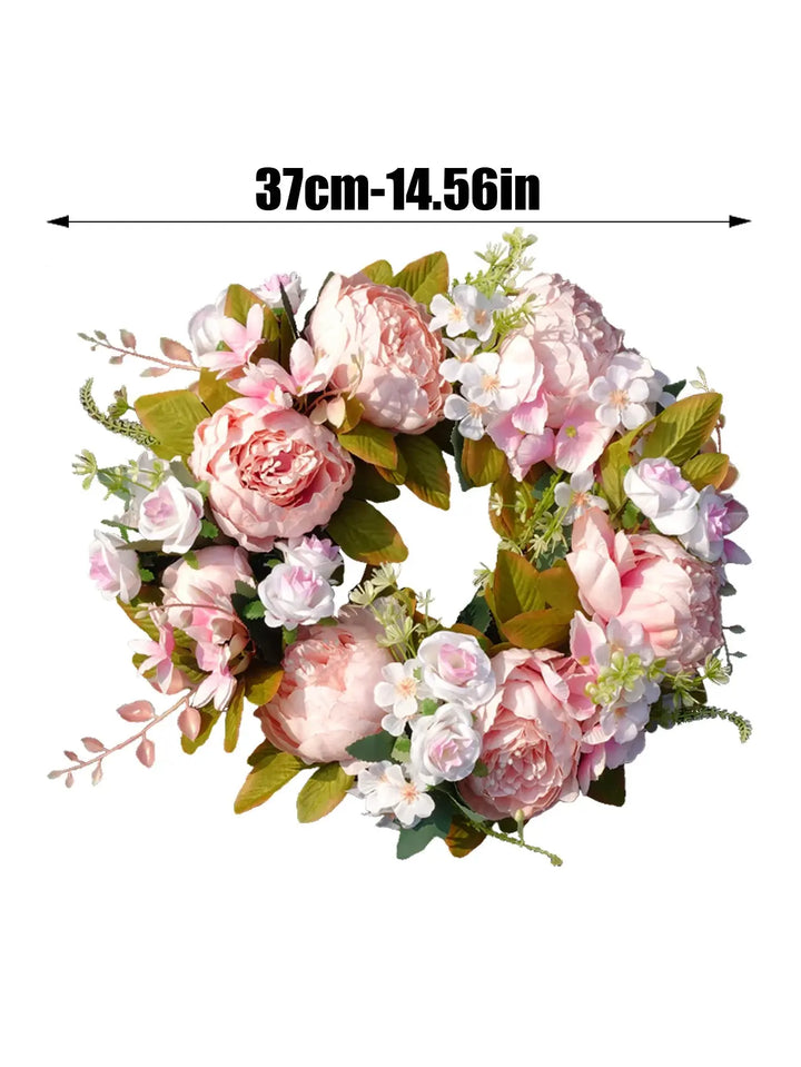 Skanto | Kunstnerisk Krans - Høstblomst - Utendørs & Peoner - Koselig Høstdekorasjon
