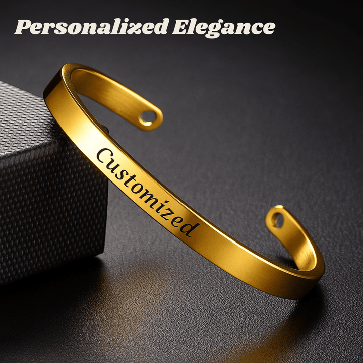 Skanto | Graviertes Edelstahl-Armreif | Personalisiertes minimalistisches Design