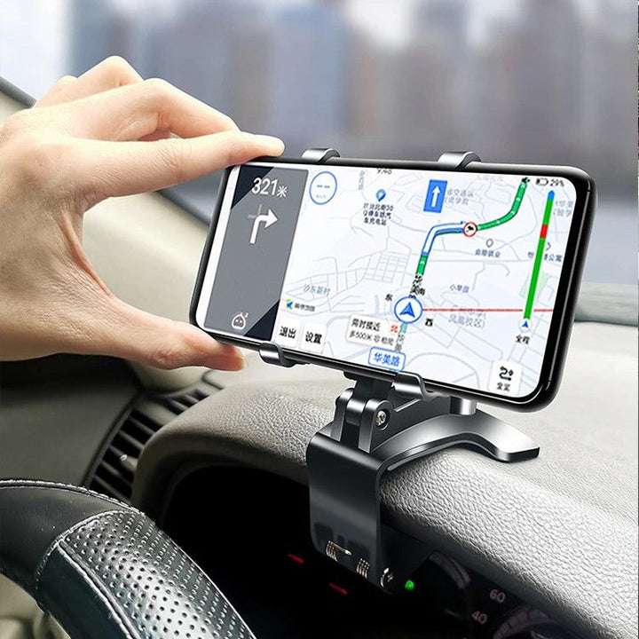 Skanto | Biltelefonholder med justerbar feste for dashbord og vindu - Universal passform for smarttelefoner og GPS-enheter