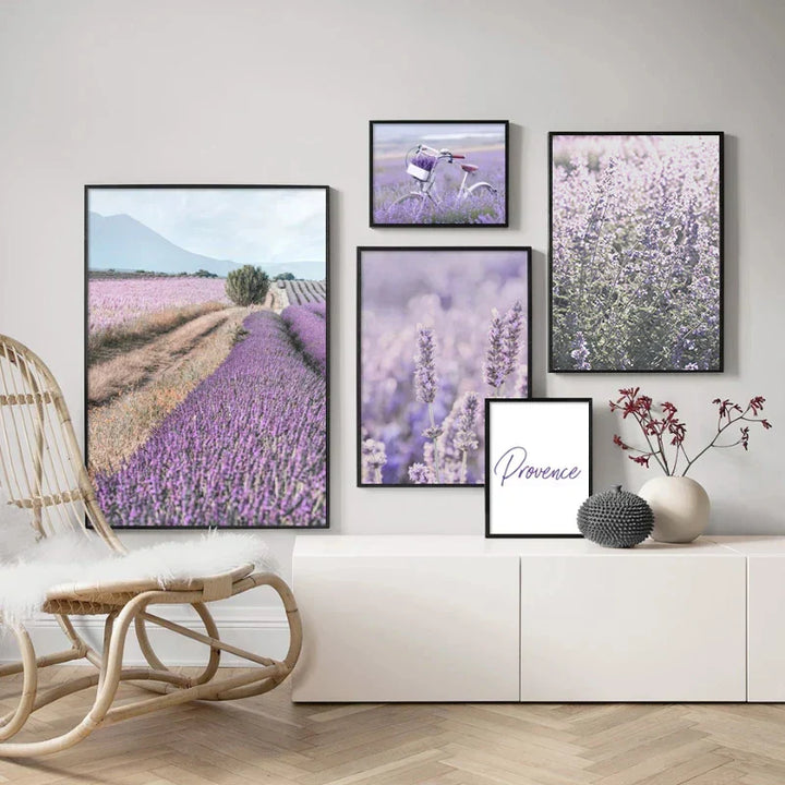 Provence Landskap Purpur Lavendel Bilder av rolig vegkunst Fine Art lerretsutskrifter Galleri veggbilder for stue Kunst Dekor | Skanto
