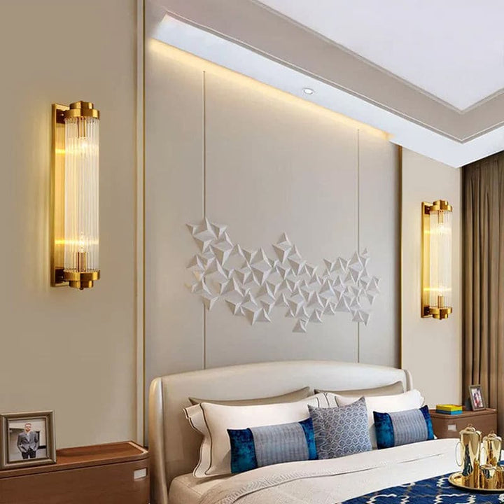 Skanto | Vintage Glass Vegglampe med LED i Retro Stil