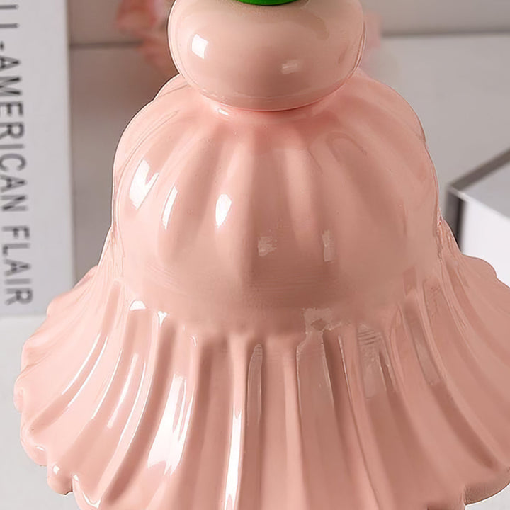 Skanto | BloomAura – Sjarmerende Rosa Glassbordlampe