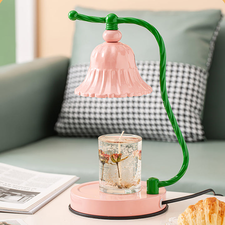 Skanto | BloomAura – Sjarmerende Rosa Glassbordlampe