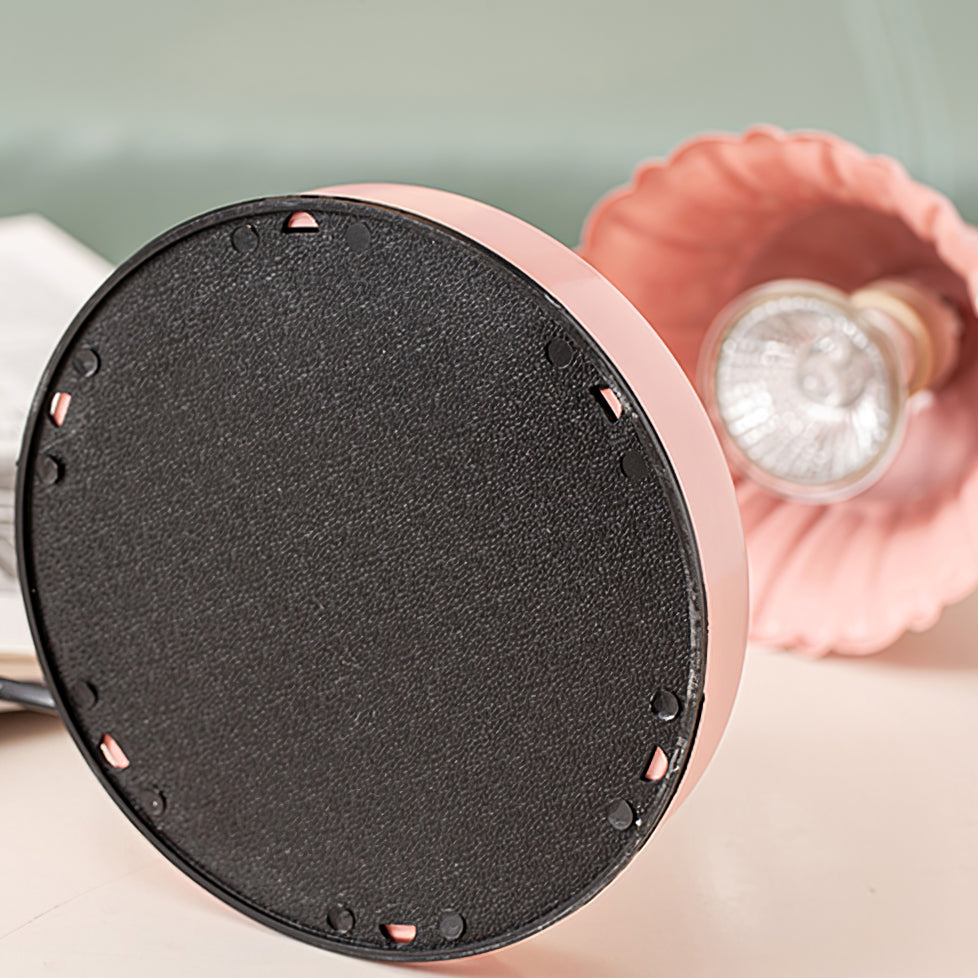 Skanto | BloomAura – Sjarmerende Rosa Glassbordlampe