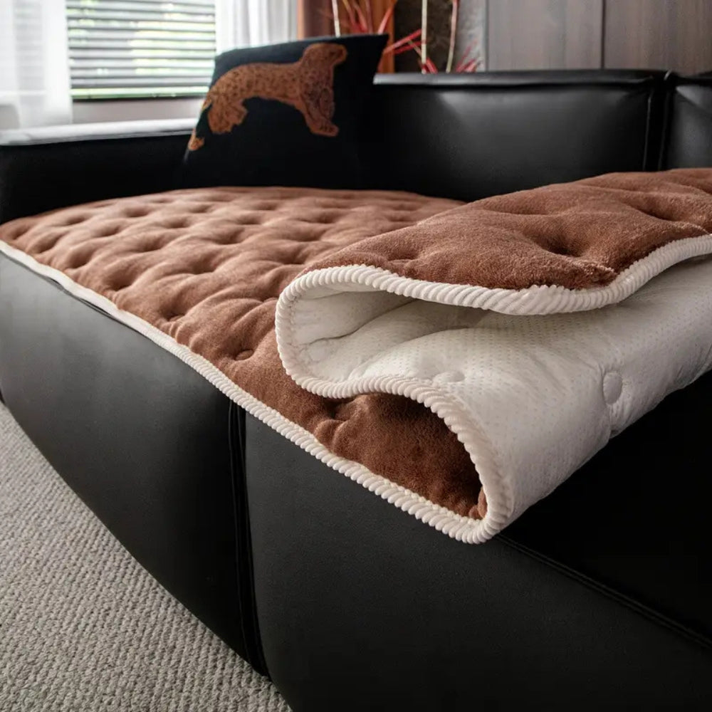 Skanto | Plysj Knappryddet Sofa Deksel