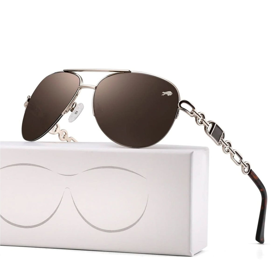 Skanto | Lunaris Polariserte Dame Solbriller | UV400 Beskyttelse | Lett Moteglasse | Elegant Utendørs Solbriller