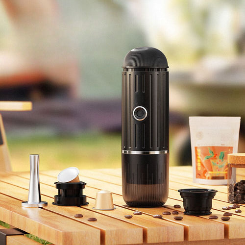 Skanto | Selvmålt bærbar elektrisk espressomaskin med USB-C-lader – Kompatibel med malt kaffe & Nespresso-kapsler