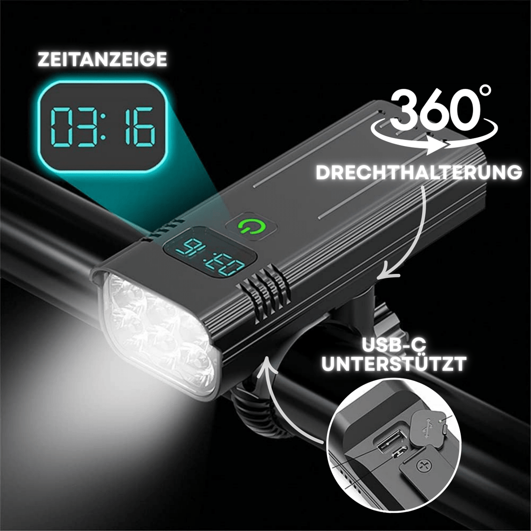 Skanto | LED sykkellys med 5000 lumen for maksimal sikkerhet når du sykler om natten