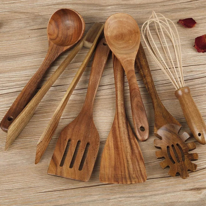 Skanto | Tre Cooking Utensils Set Teak Non Stick