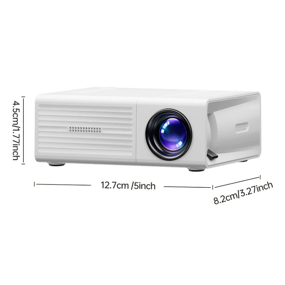 Tragbarer Mini-HD-LED-Projektor for Heimkino og Außenbereich, 3000 Lumen
