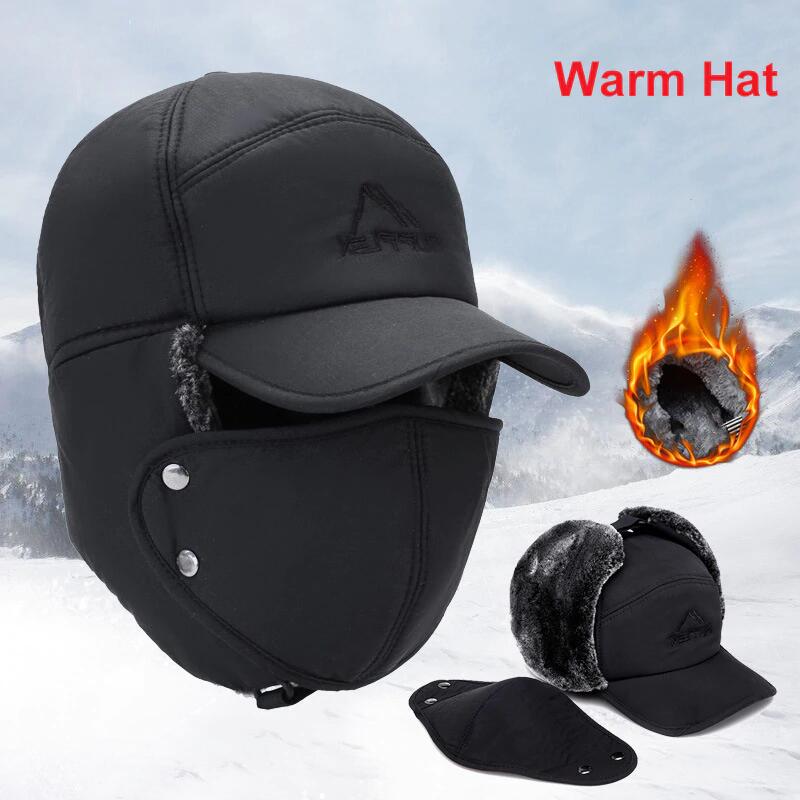 Skanto | Unisex vindproof & varm & ørebeskyttelse & ansiktsbeskyttelse hatt