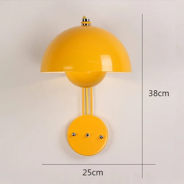 Moderne LED-vegglampe med soppmotiv | Stilig nattlys for soverom og stue