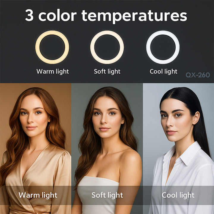 Ring light - 3 lysmoduser - QX-260 | Skanto