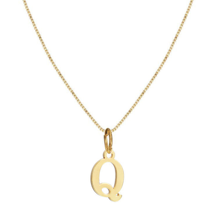 Skanto | 14k Minimal Serif Initial Halskjede