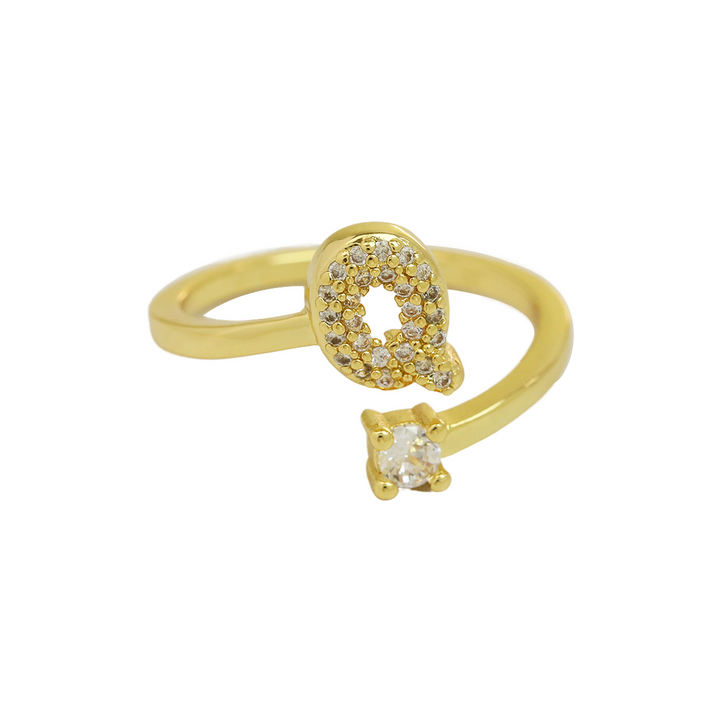Skanto | Delikat Boble Diamant Innpakning Initial Ring