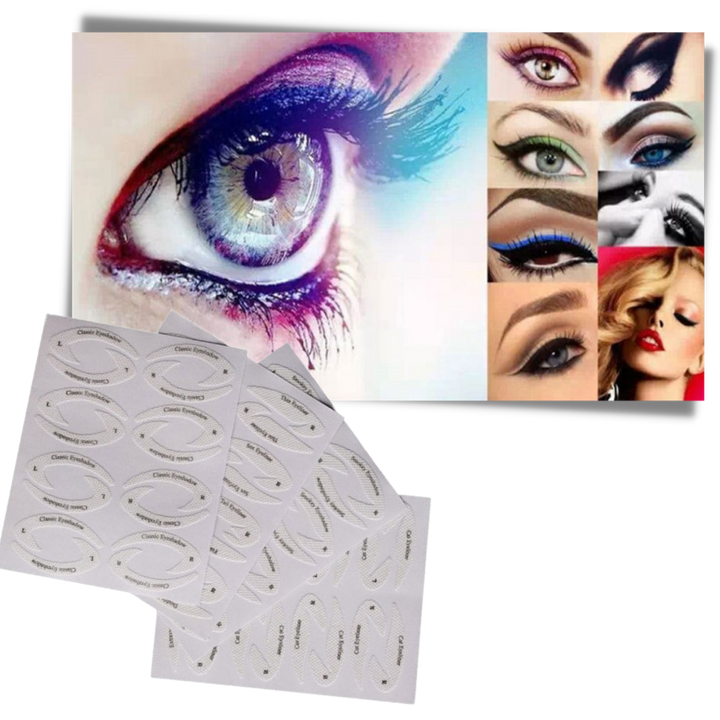Pakke med raske eyeliner-sjablonger