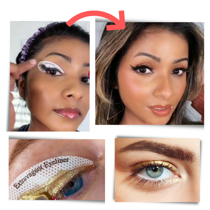 Pakke med raske eyeliner-sjablonger