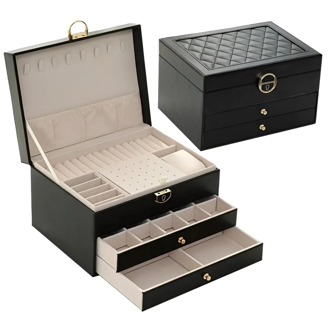 Skanto | EleganceBox Luksus Smykkeskrin – Flere Oppbevaringsbokser for Smykker
