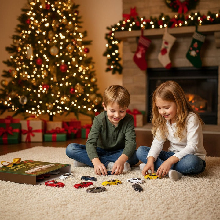 Skanto | Begrenset Superbil Adventskalender med 24 Presise Miniatyrmodeller