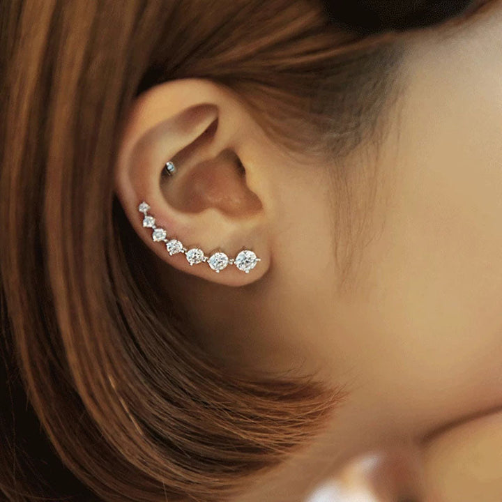 Skanto | Glamour | Skinnende Zirkon 925 Sterling Sølvørering