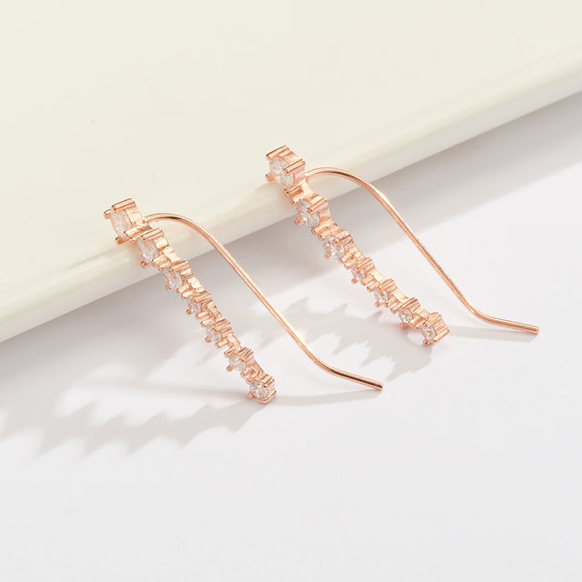 Skanto | Glamour | Skinnende Zirkon 925 Sterling Sølvørering