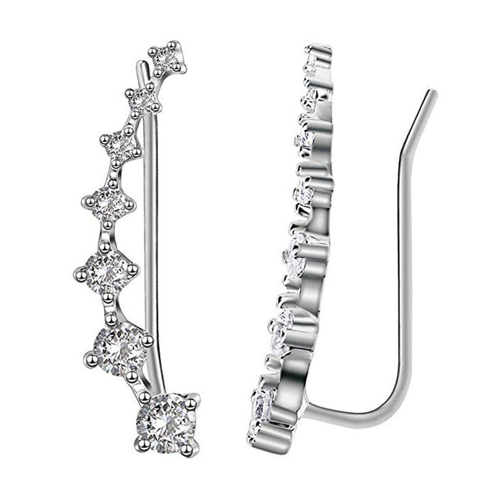 Skanto | Glamour | Skinnende Zirkon 925 Sterling Sølvørering