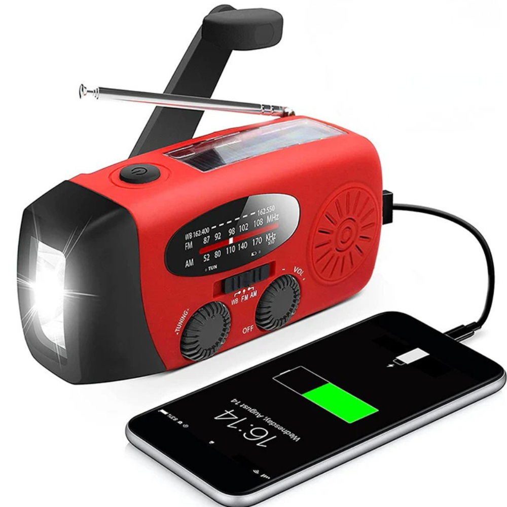 Skanto | Radio Nødsituasjon Håndsveiv Solvær Varsellykt Power Bank