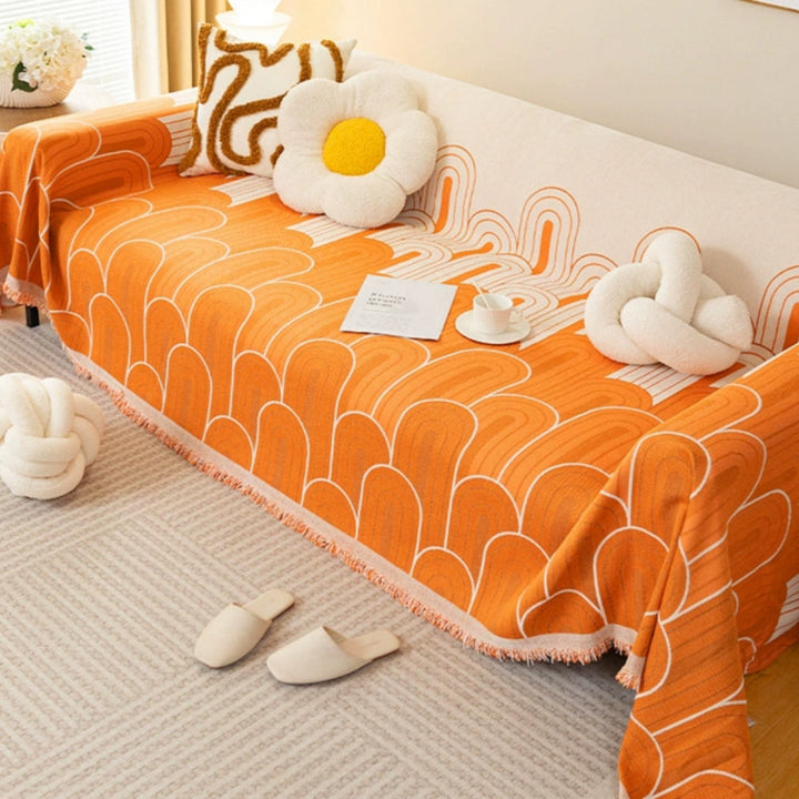 Skanto | Rainbow Arches Chenille Sofa Cover