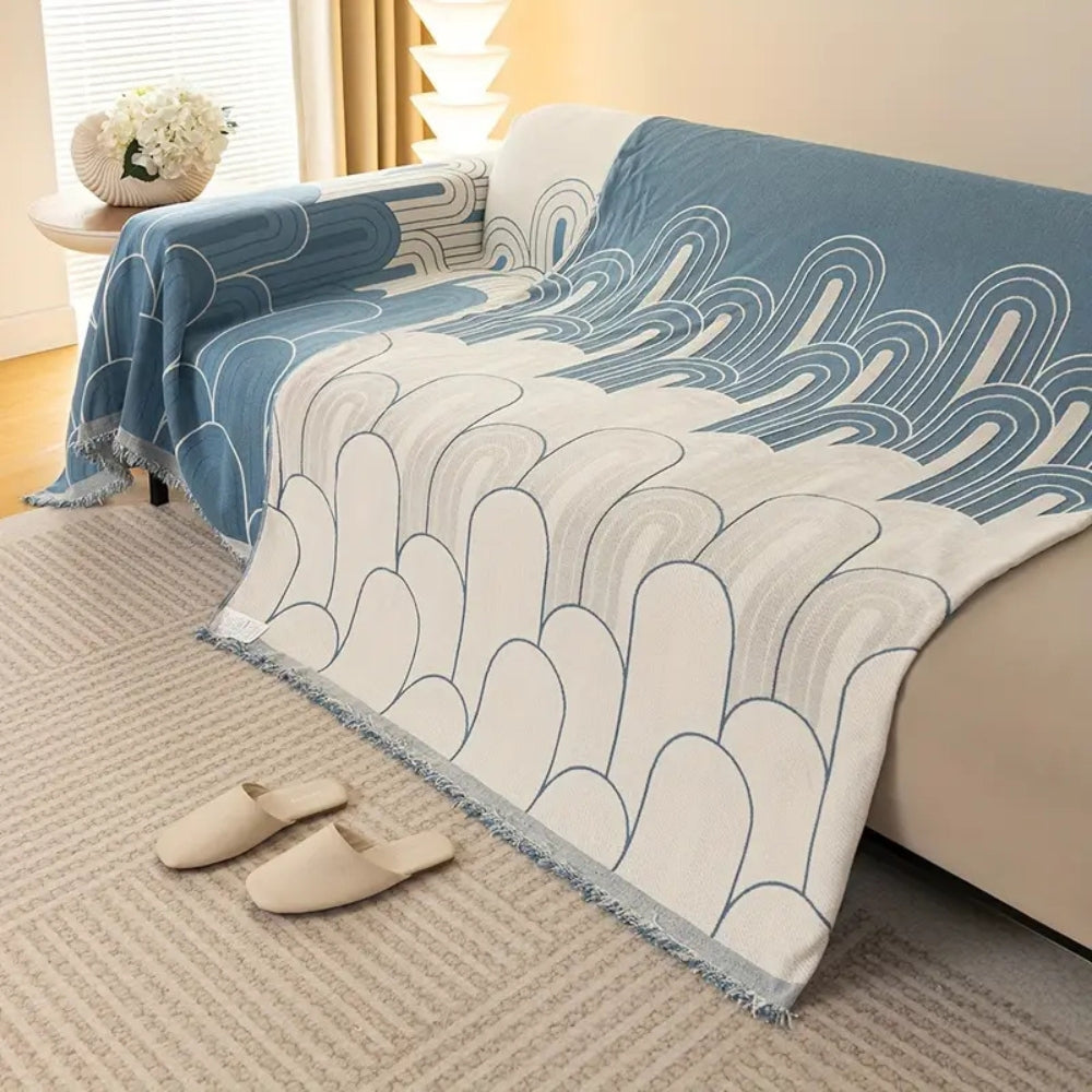Skanto | Rainbow Arches Chenille Sofa Cover