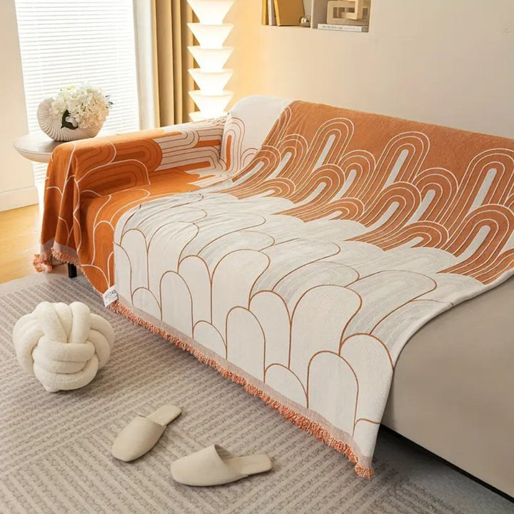 Skanto | Rainbow Arches Chenille Sofa Cover