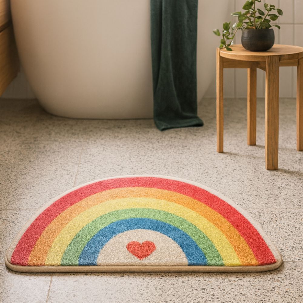 Skanto | Rainbow Glow Halvmåne Badematte