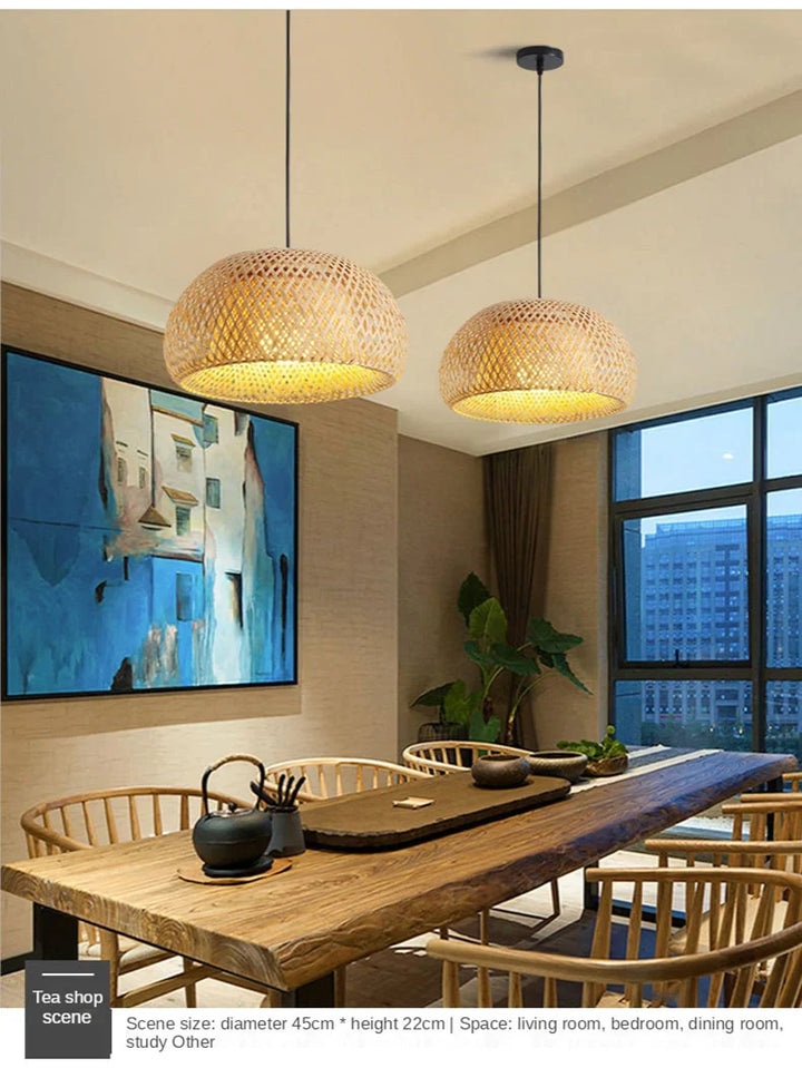 Rattan Pendellampe
