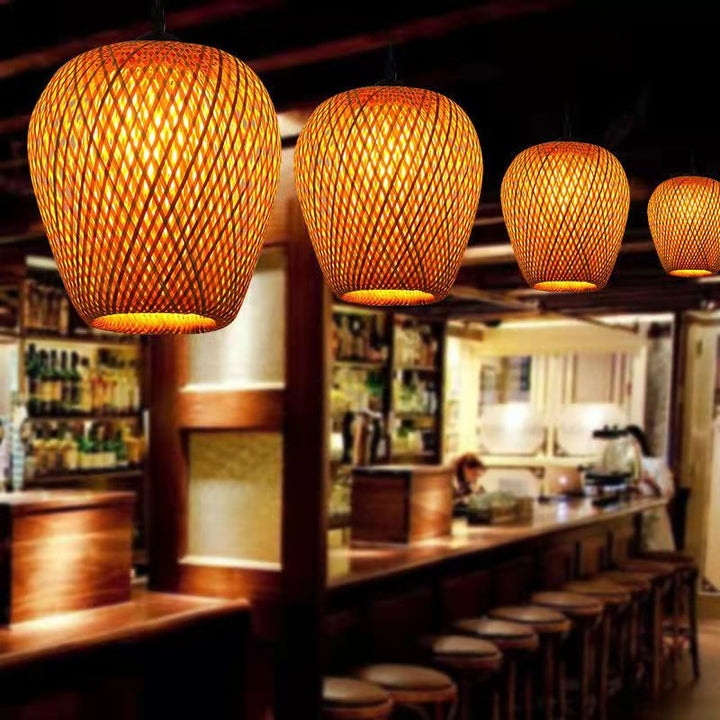 Rattan Pendellampe