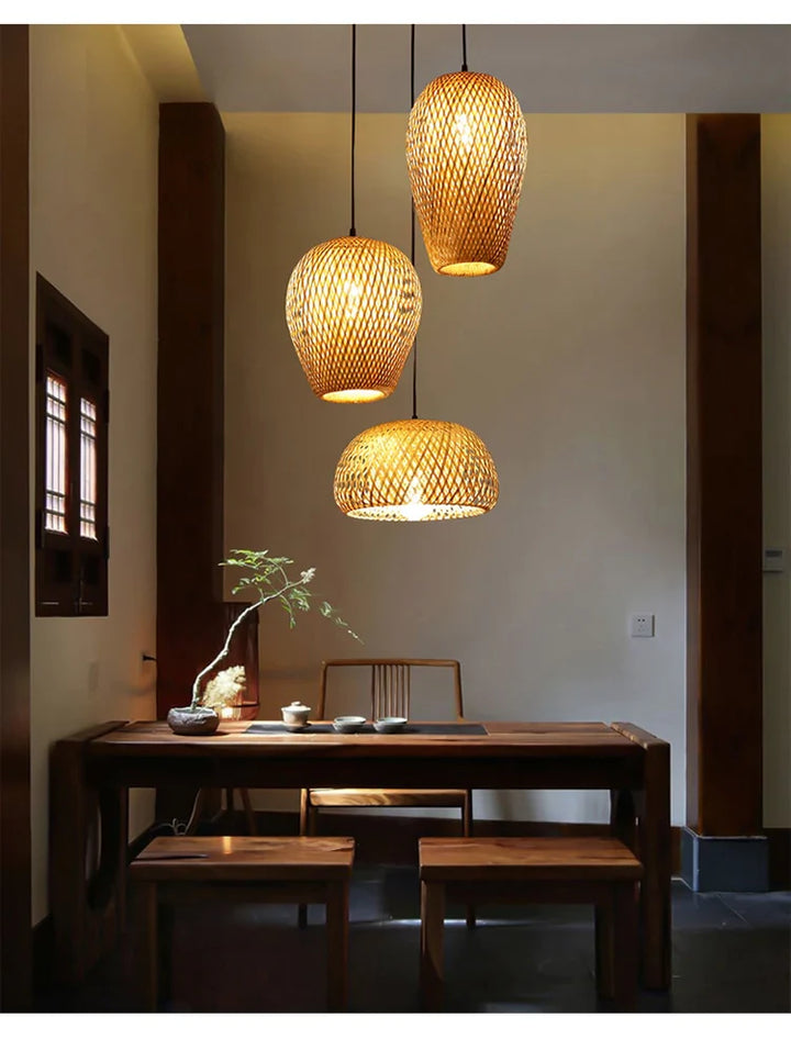 Rattan Pendellampe