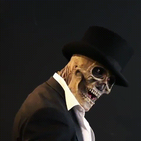 Skanto | GruesomeHead Halloween maske – Realistisk skjelettmaske med hjerne for voksne