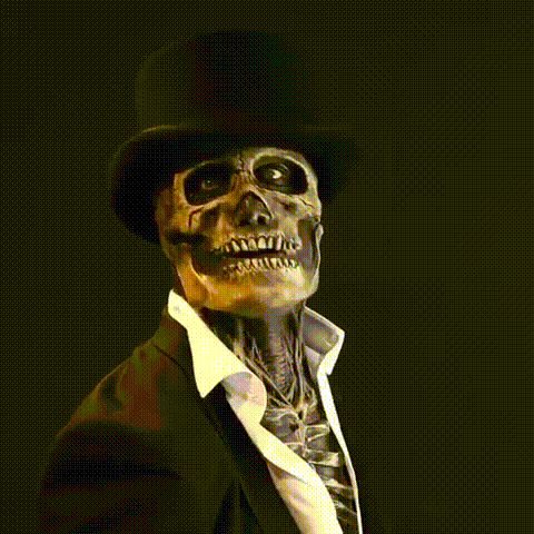 GruesomeHead Halloween-Maske – Realistische Skelettmaske mit Gehirn für Erwachsene