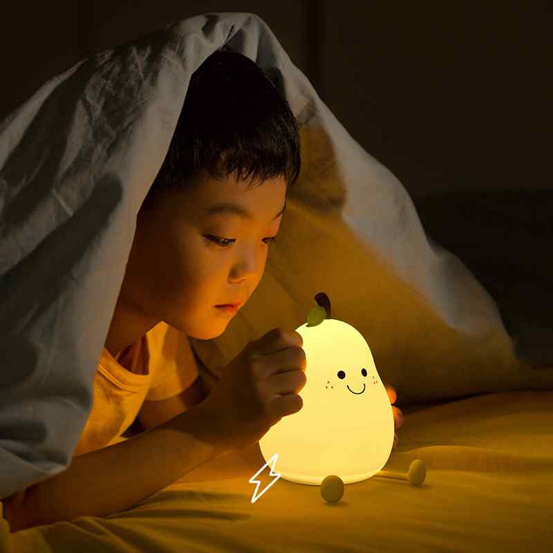 Søt ferskenfarget lampe med belysning | Skanto