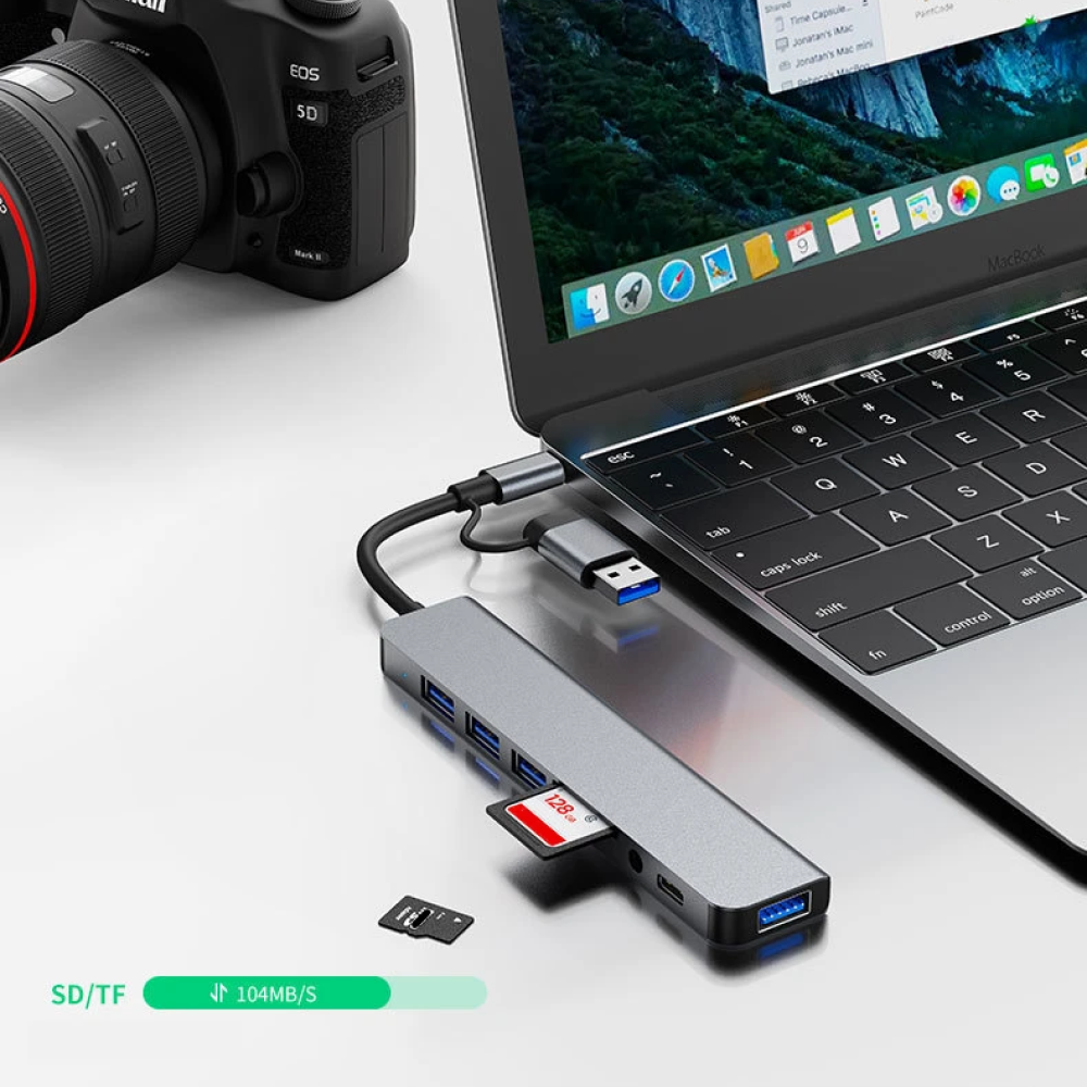 Skanto | Usb til Usb C-adapterkonverter Usb C til Usb