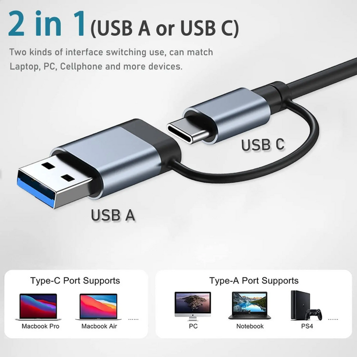 Skanto | Usb til Usb C-adapterkonverter Usb C til Usb