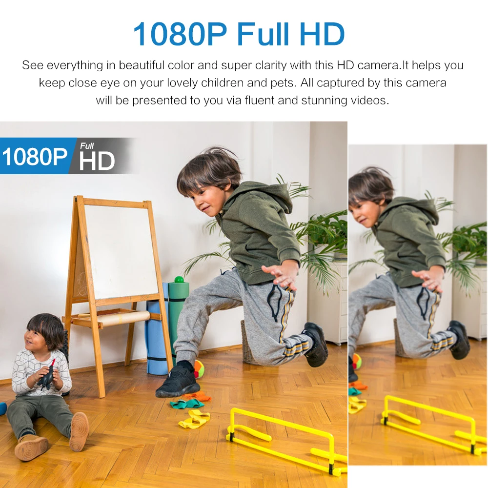 Skanto | Vanntett HD Mini Kamera Med Nattmodus og Vidvinkelobjektiv IP WiFi 1080P HD 160° Vidvinkel
