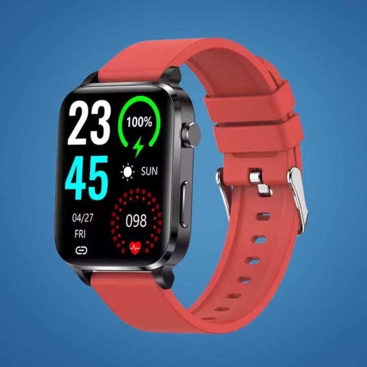 GlucoWell | Ikke-invasiv diabetes-smartklokke – blodsukkermonitor – HD-display – smertefri glukose-sporing for voksne Skanto