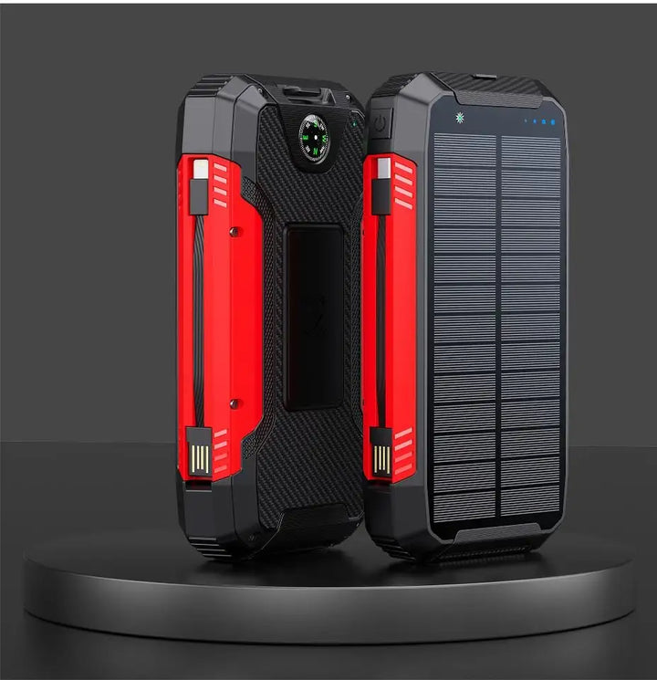 Skanto | 30000mAh Solenergi Lader Trådløs Vanntett Power Bank Ekstern