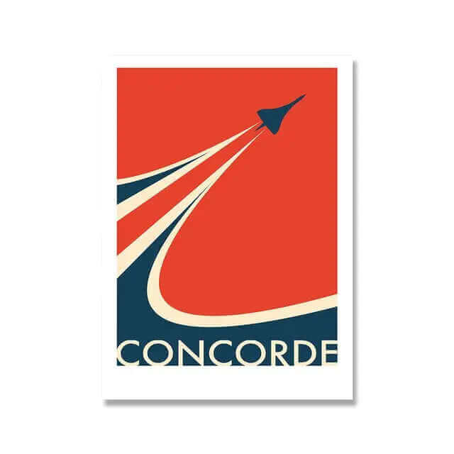 Skanto | Retro Concorde Fly Plakat på Lerret