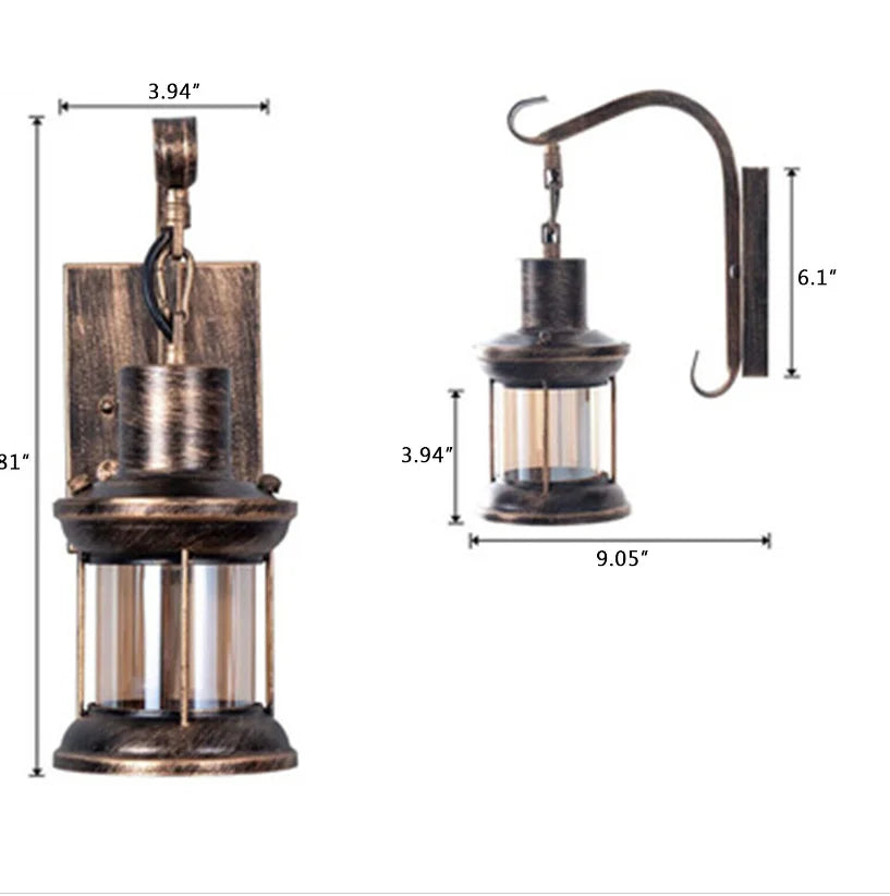 Skanto | Vintage industrivegglampe i retrostil – Rustikk vegglampe for loft, kafé og stue
