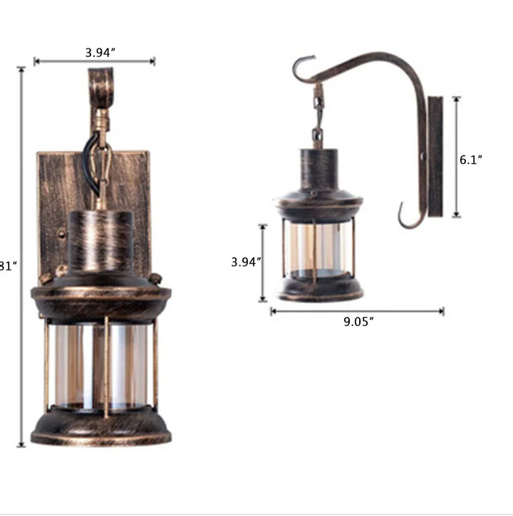 Skanto | Vintage industrivegglampe i retrostil – Rustikk vegglampe for loft, kafé og stue